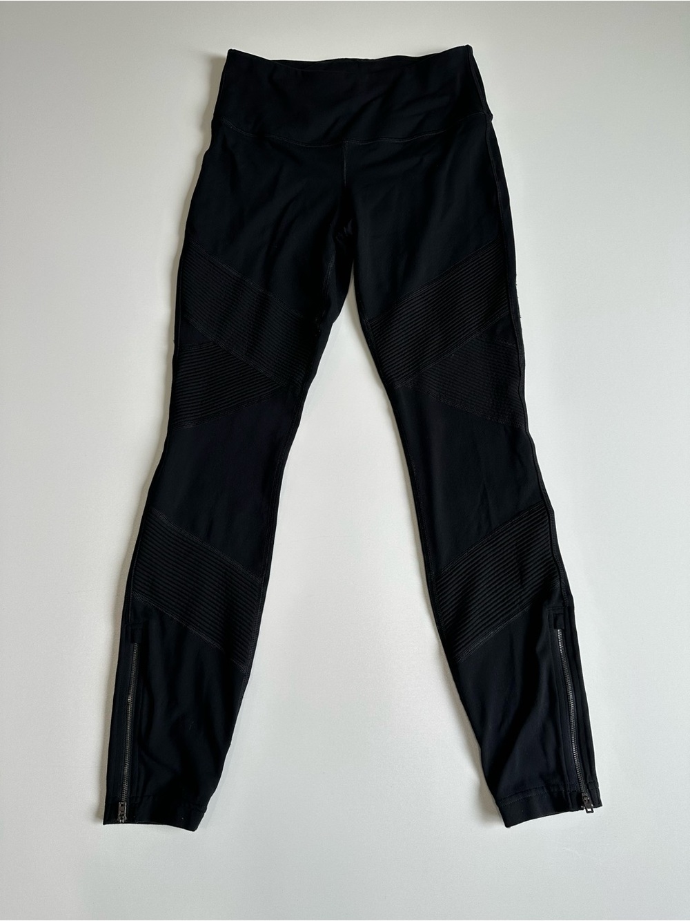 Athleta Delancey Moto Tight Women's Activewear Leggings Sz S - Color Black - Picture 2 of 15